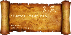 Krucsai Petúnia névjegykártya